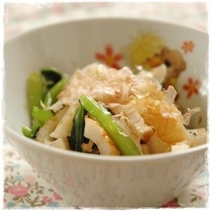 小松菜と竹輪のおかか和え✿お弁当用✿